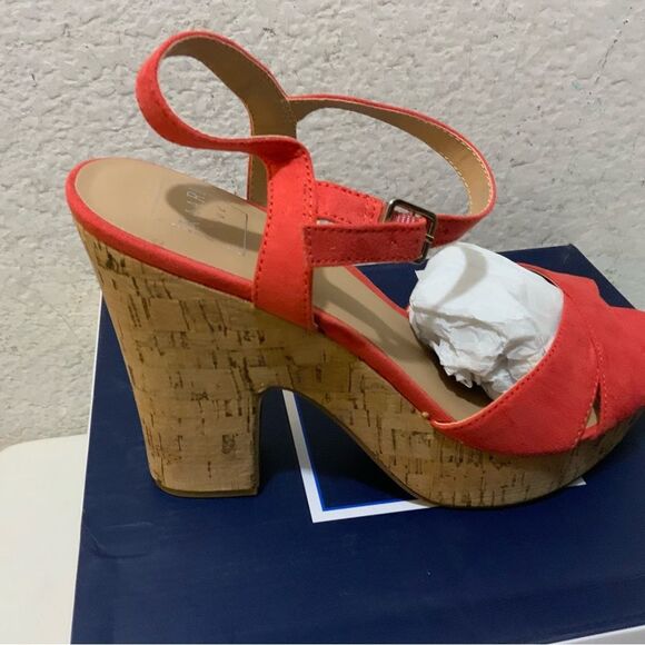 NWB KARRI BLU coral platform corked bottom, shoes size 9.5 - Picture 3 of 5